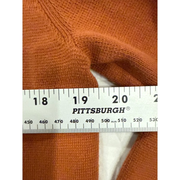 Quince Womens Organic Cotton Knit Blazer Ginger Orange Cardigan SHWDC01 Size S - Picture 7 of 13